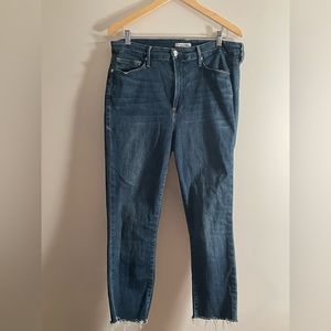Good American stretch jeans. Size 16. Good waist.  Raw edge hem.